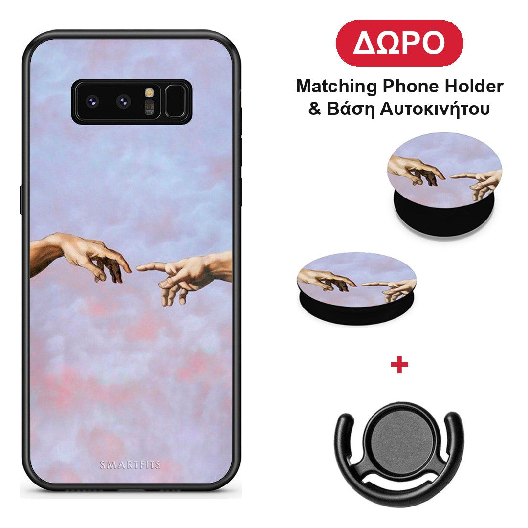 Adam Hand - Samsung Galaxy Note 8 θήκη + Δώρο Phone Holder & Βάση Αυτοκινήτου