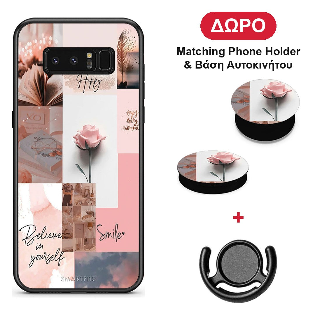 Aesthetic Collage - Samsung Galaxy Note 8 θήκη + Δώρο Phone Holder & Βάση Αυτοκινήτου