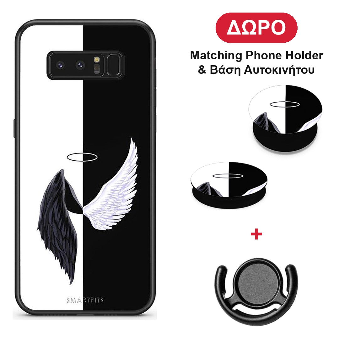 Angels Demons - Samsung Galaxy Note 8 θήκη + Δώρο Phone Holder & Βάση Αυτοκινήτου