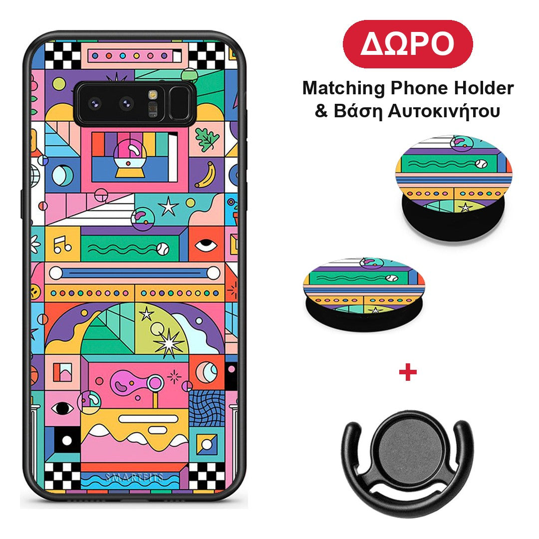 Bubbles Soap - Samsung Galaxy Note 8 θήκη + Δώρο Phone Holder & Βάση Αυτοκινήτου