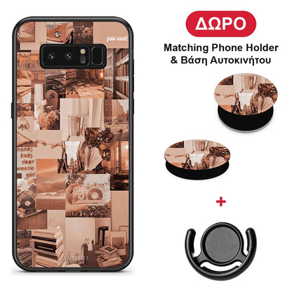 Collage You Can - Samsung Galaxy Note 8 θήκη + Δώρο Phone Holder & Βάση Αυτοκινήτου