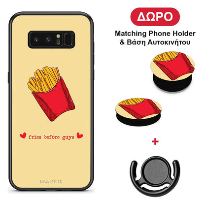 Fries Before Guys - Samsung Galaxy Note 8 θήκη + Δώρο Phone Holder & Βάση Αυτοκινήτου