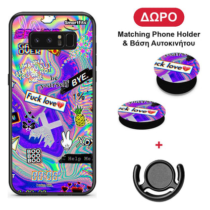 Game Over - Samsung Galaxy Note 8 θήκη + Δώρο Phone Holder & Βάση Αυτοκινήτου