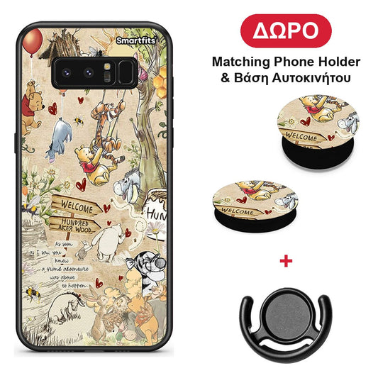 Happy Friends - Samsung Galaxy Note 8 θήκη + Δώρο Phone Holder & Βάση Αυτοκινήτου