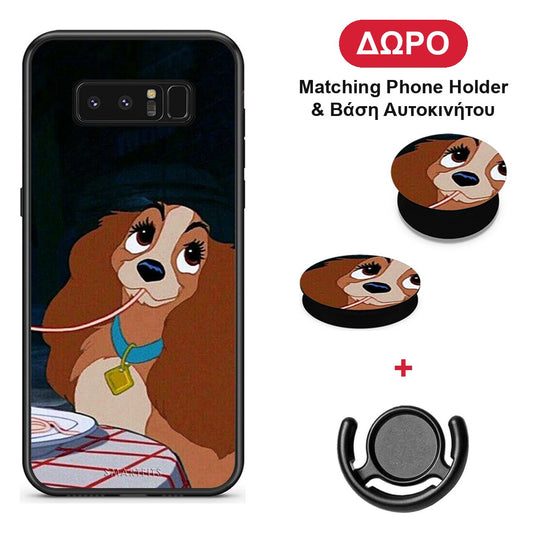Lady And Tramp 2 - Samsung Galaxy Note 8 θήκη + Δώρο Phone Holder & Βάση Αυτοκινήτου