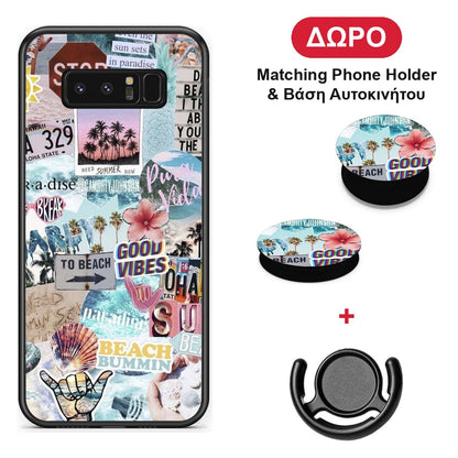 Summer Vibes - Samsung Galaxy Note 8 θήκη + Δώρο Phone Holder & Βάση Αυτοκινήτου