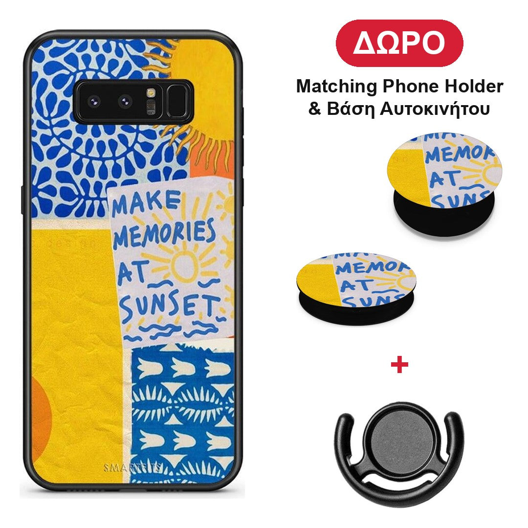 Sunset Memories - Samsung Galaxy Note 8 θήκη + Δώρο Phone Holder & Βάση Αυτοκινήτου