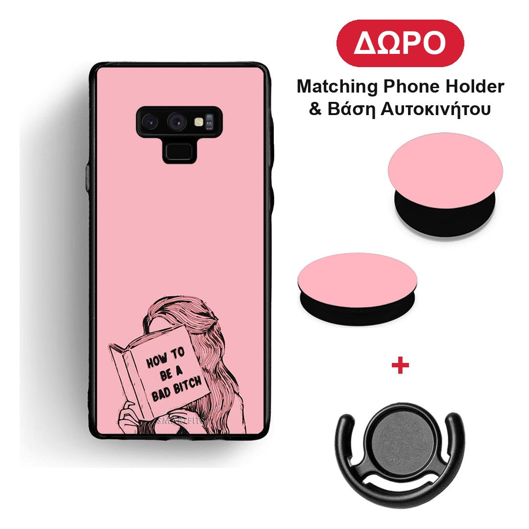 Bad Bitch - Samsung Galaxy Note 9 θήκη + Δώρο Phone Holder & Βάση Αυτοκινήτου