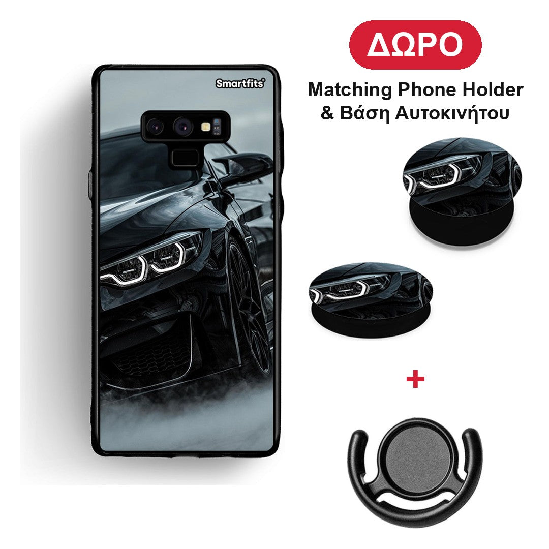 Black BMW - Samsung Galaxy Note 9 θήκη + Δώρο Phone Holder & Βάση Αυτοκινήτου