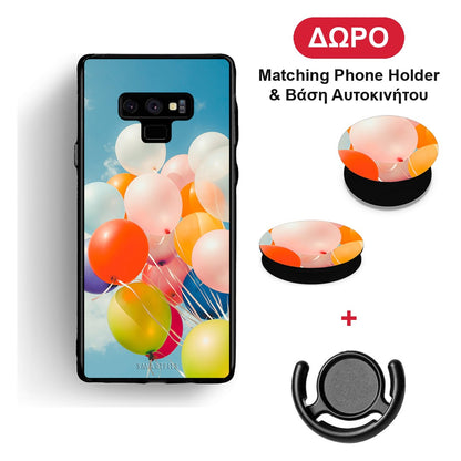 Colorful Balloons - Samsung Galaxy Note 9 θήκη + Δώρο Phone Holder & Βάση Αυτοκινήτου
