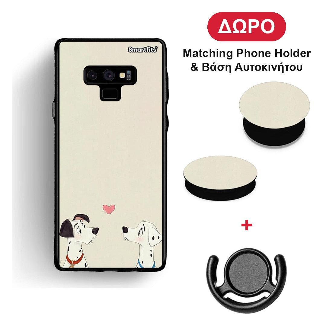 Dalmatians Love - Samsung Galaxy Note 9 θήκη + Δώρο Phone Holder & Βάση Αυτοκινήτου