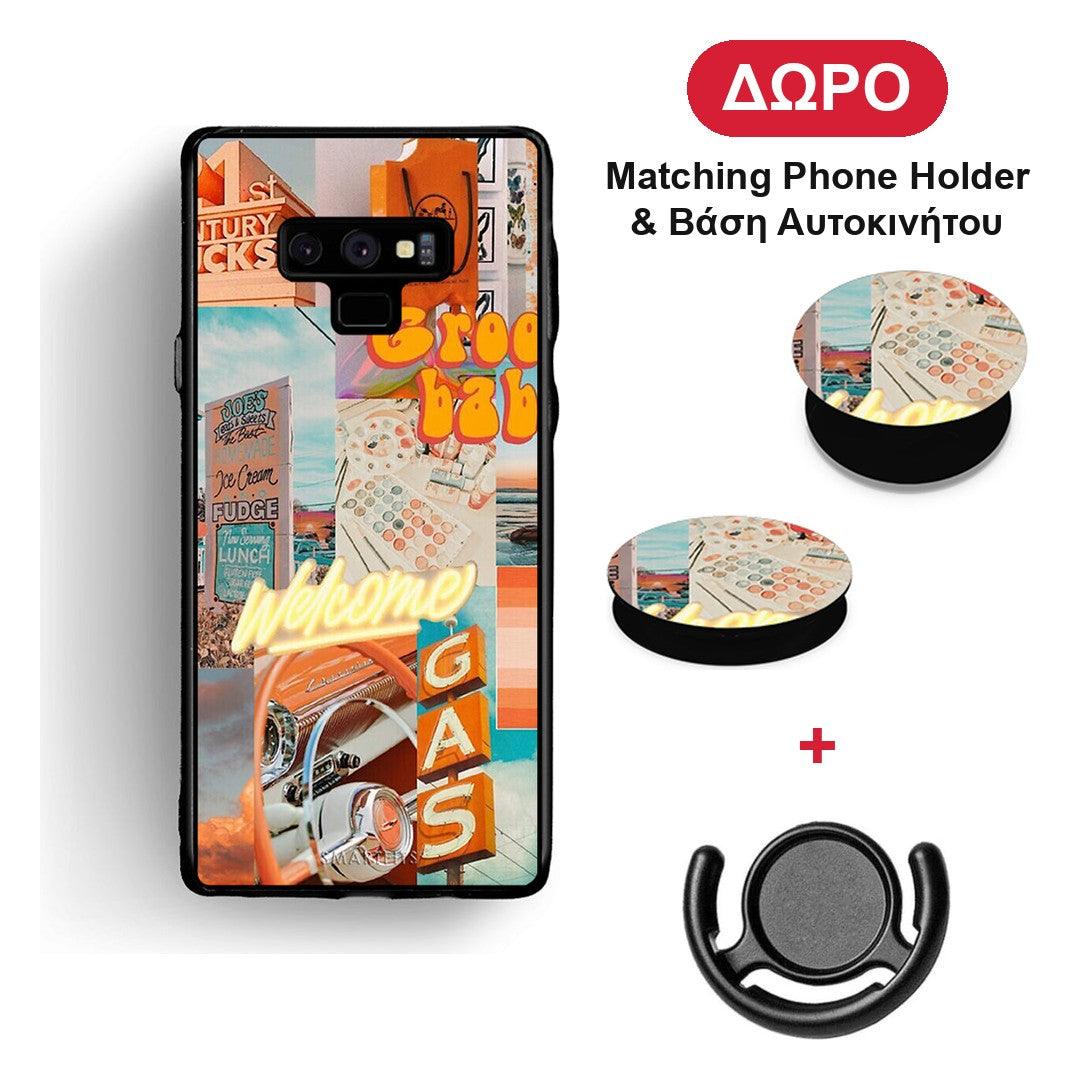 Groovy Babe - Samsung Galaxy Note 9 θήκη + Δώρο Phone Holder & Βάση Αυτοκινήτου