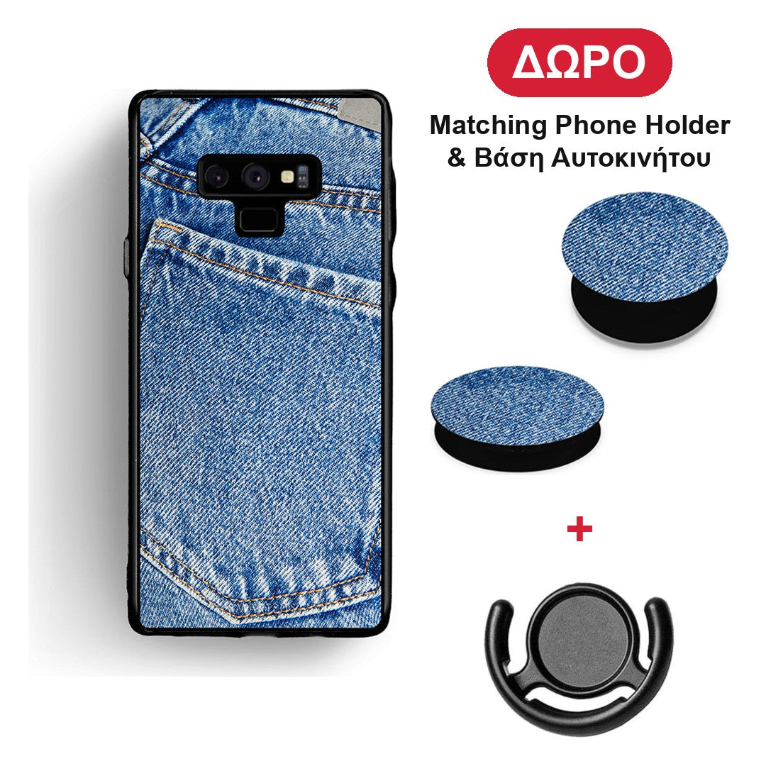 Jeans Pocket - Samsung Galaxy Note 9 θήκη + Δώρο Phone Holder & Βάση Αυτοκινήτου