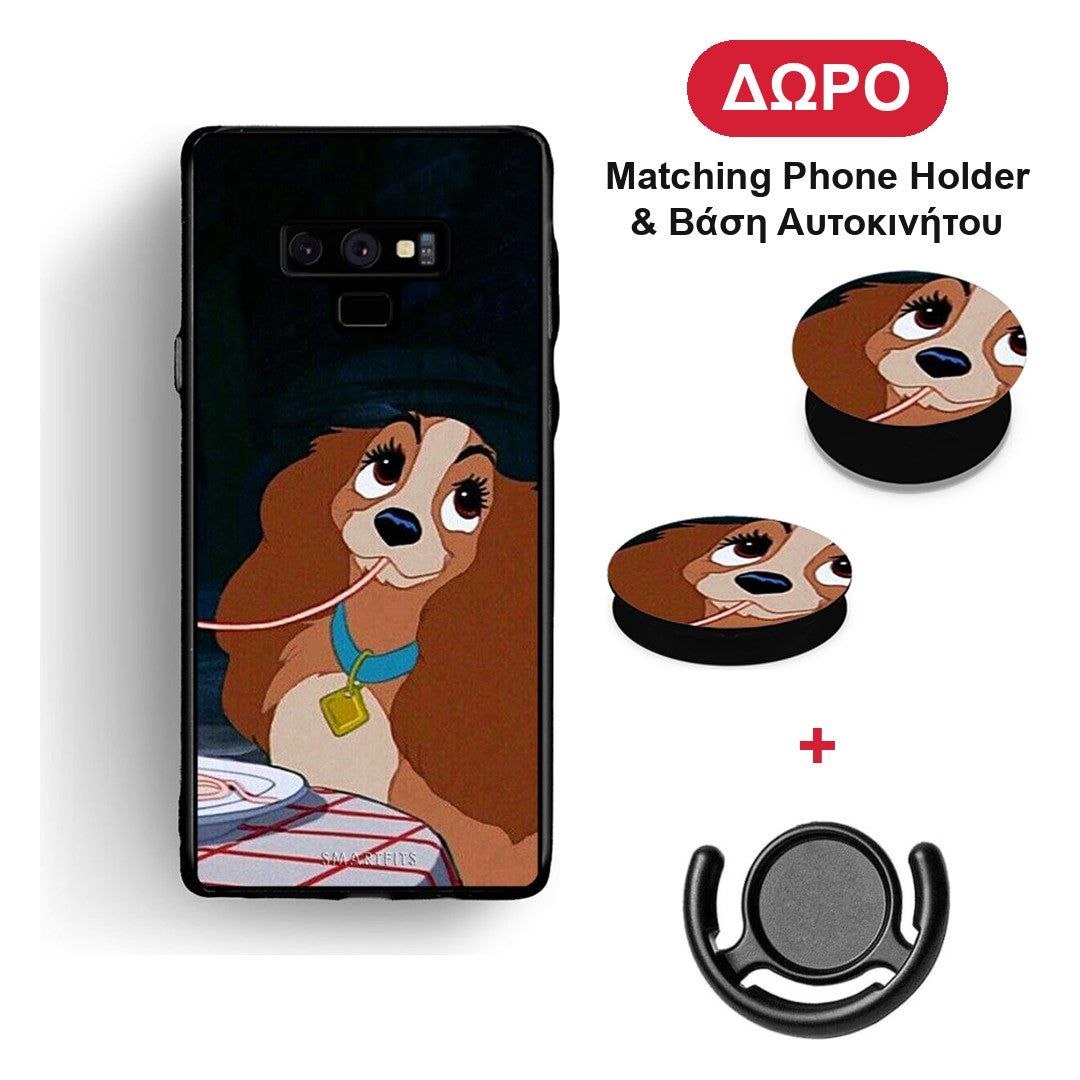Lady And Tramp 2 - Samsung Galaxy Note 9 θήκη + Δώρο Phone Holder & Βάση Αυτοκινήτου