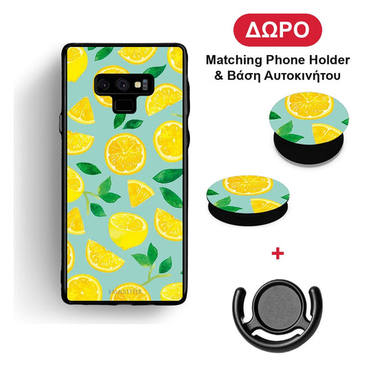 Lemons - Samsung Galaxy Note 9 θήκη + Δώρο Phone Holder & Βάση Αυτοκινήτου
