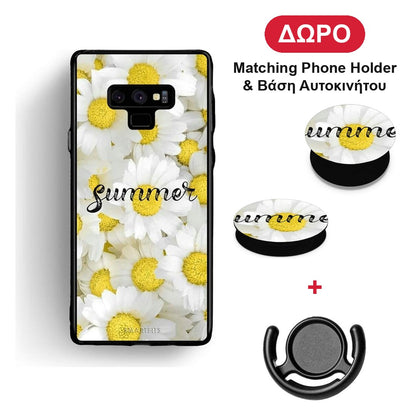 Summer Daisies - Samsung Galaxy Note 9 θήκη + Δώρο Phone Holder & Βάση Αυτοκινήτου