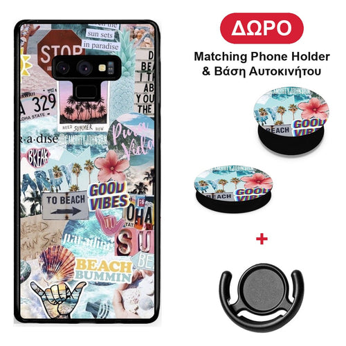 Summer Vibes - Samsung Galaxy Note 9 θήκη + Δώρο Phone Holder & Βάση Αυτοκινήτου