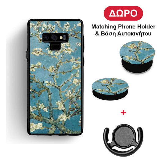 White Blossoms - Samsung Galaxy Note 9 θήκη + Δώρο Phone Holder & Βάση Αυτοκινήτου