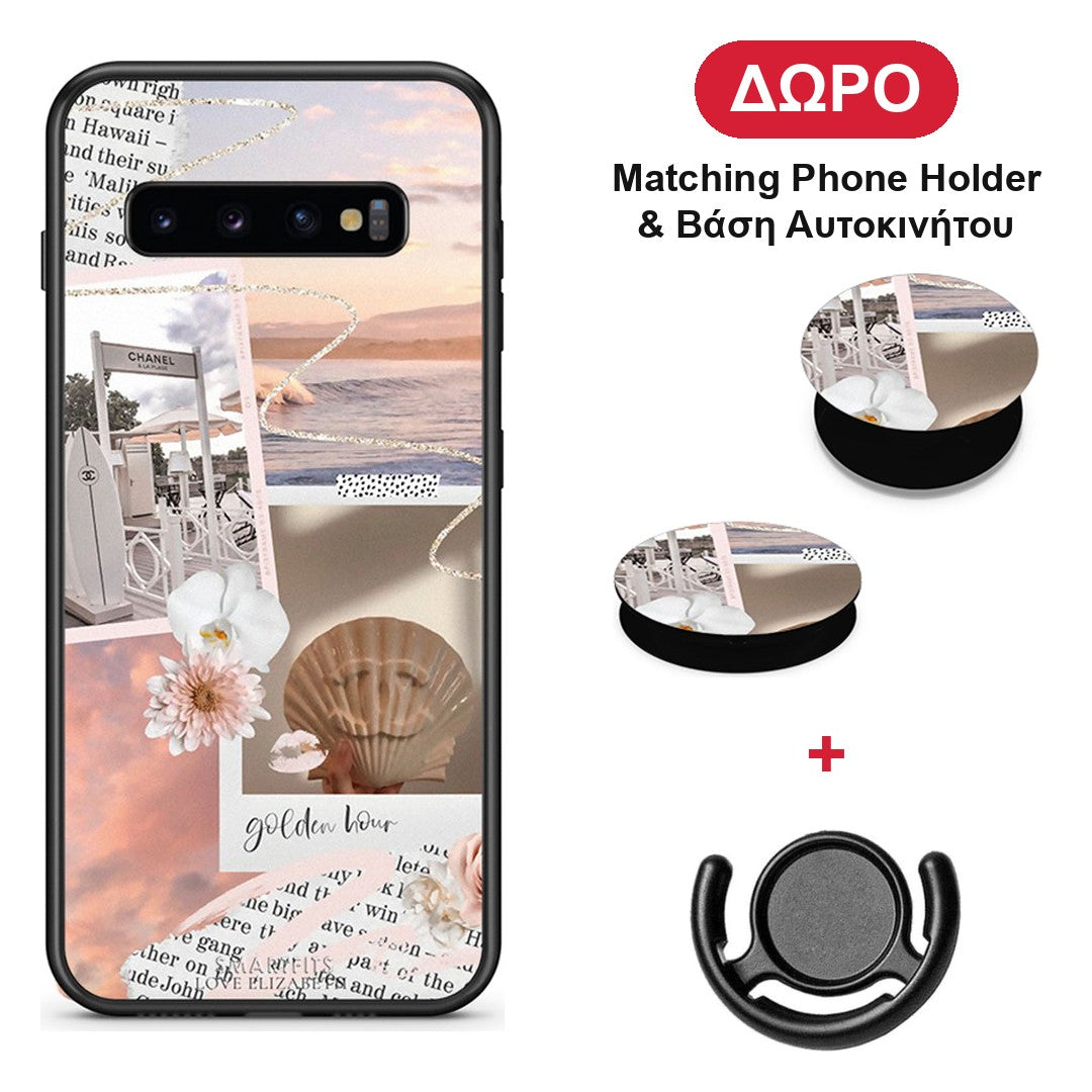 Golden Hour - Samsung Galaxy S10 θήκη + Δώρο Phone Holder & Βάση Αυτοκινήτου