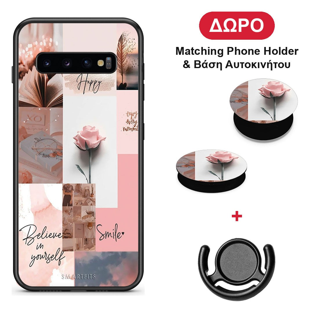 Aesthetic Collage - Samsung Galaxy S10+ θήκη + Δώρο Phone Holder & Βάση Αυτοκινήτου