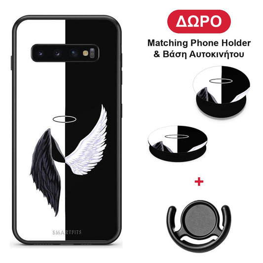 Angels Demons - Samsung Galaxy S10+ θήκη + Δώρο Phone Holder & Βάση Αυτοκινήτου