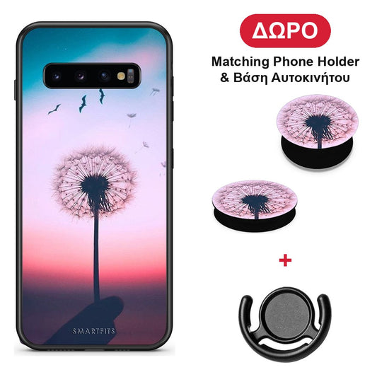 Boho Wish - Samsung Galaxy S10+ θήκη + Δώρο Phone Holder & Βάση Αυτοκινήτου