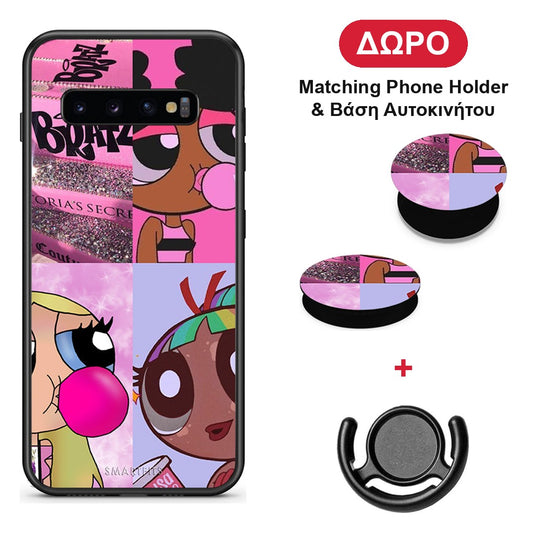 Bubble Girls - Samsung Galaxy S10+ θήκη + Δώρο Phone Holder & Βάση Αυτοκινήτου