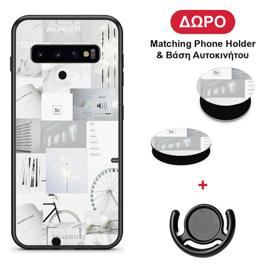 Collage Make Me Wonder - Samsung Galaxy S10+ θήκη + Δώρο Phone Holder & Βάση Αυτοκινήτου