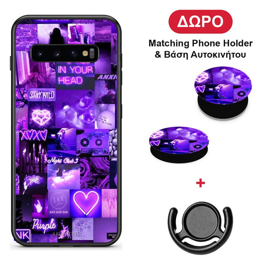 Collage Stay Wild - Samsung Galaxy S10+ θήκη + Δώρο Phone Holder & Βάση Αυτοκινήτου