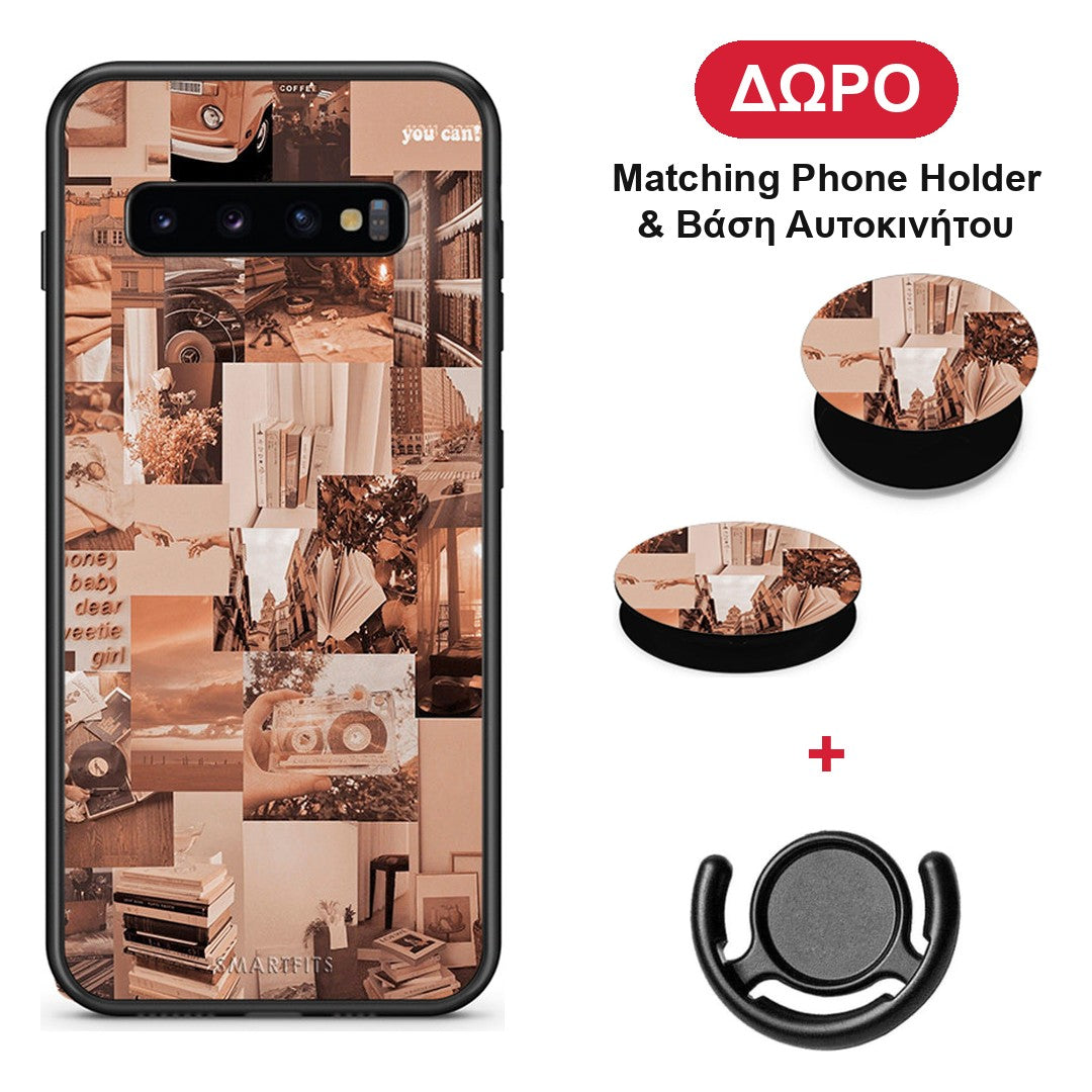 Collage You Can - Samsung Galaxy S10+ θήκη + Δώρο Phone Holder & Βάση Αυτοκινήτου