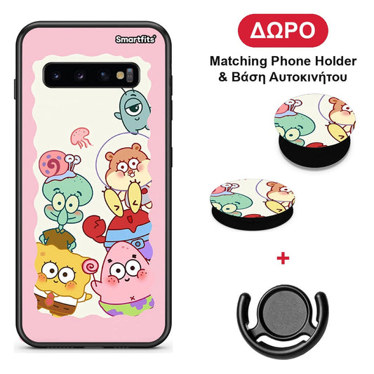 Cute Companion - Samsung Galaxy S10+ θήκη + Δώρο Phone Holder & Βάση Αυτοκινήτου