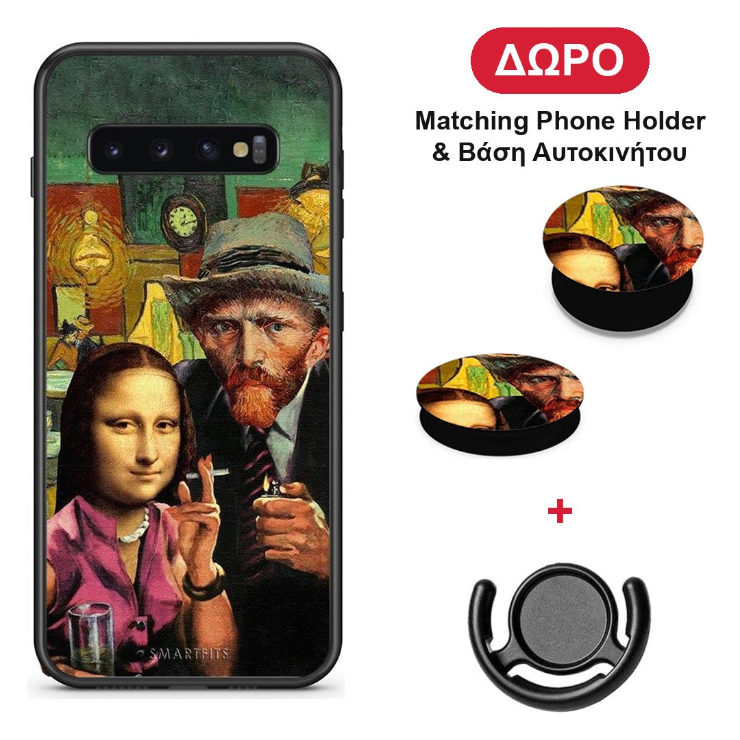 Funny Art - Samsung Galaxy S10+ θήκη + Δώρο Phone Holder & Βάση Αυτοκινήτου