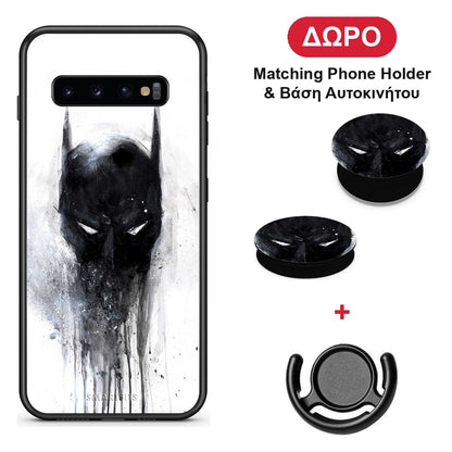 Hero Paint Bat - Samsung Galaxy S10+ θήκη + Δώρο Phone Holder & Βάση Αυτοκινήτου