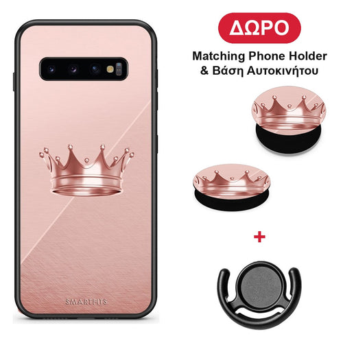 Minimal Crown - Samsung Galaxy S10+ θήκη + Δώρο Phone Holder & Βάση Αυτοκινήτου