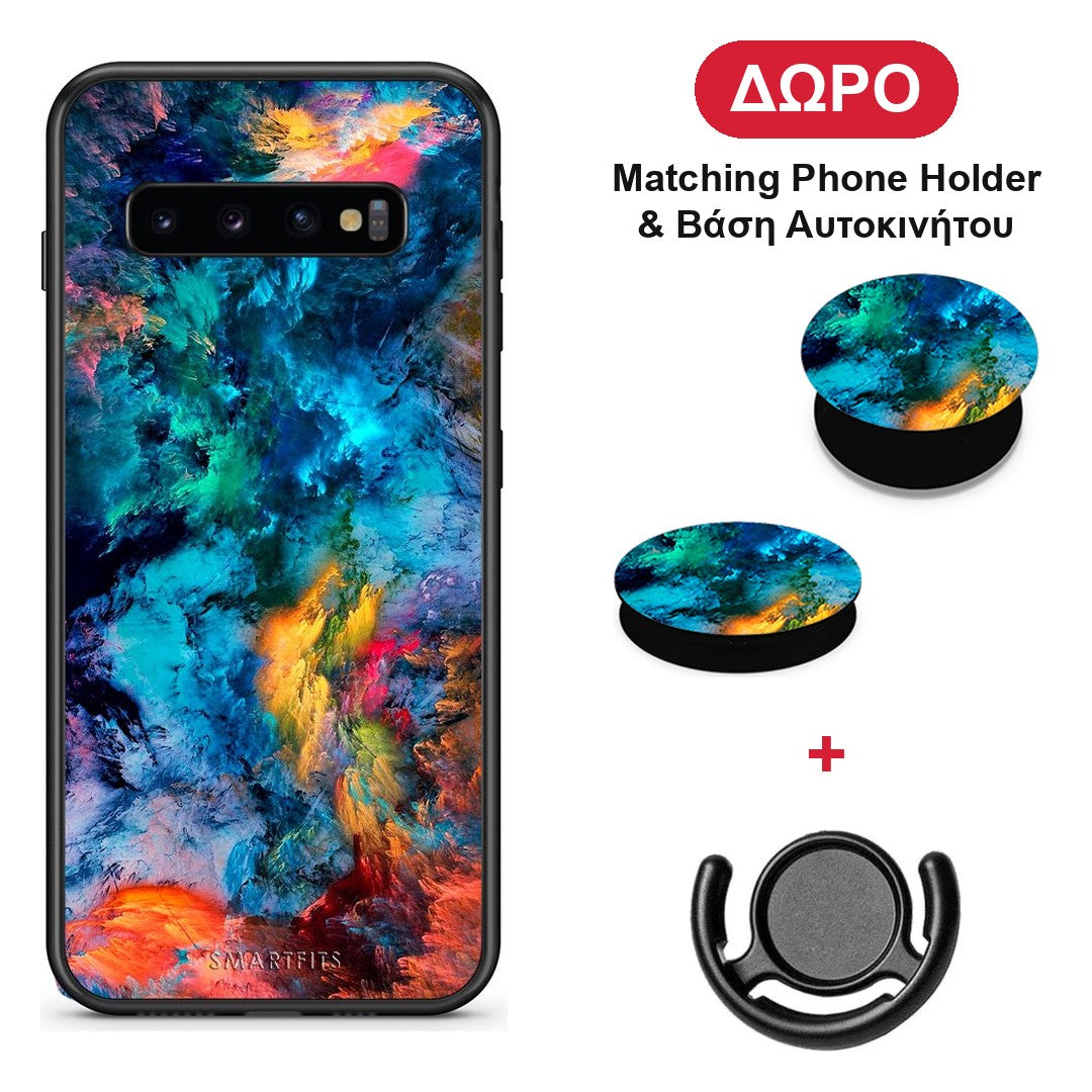 Paint Crayola - Samsung Galaxy S10+ θήκη + Δώρο Phone Holder & Βάση Αυτοκινήτου