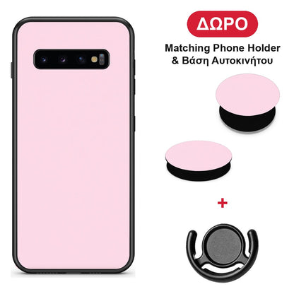 Pale Pink - Samsung Galaxy S10+ θήκη + Δώρο Phone Holder & Βάση Αυτοκινήτου