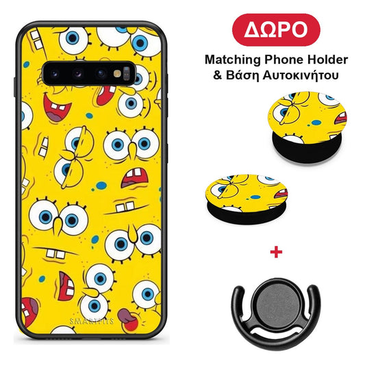 PopArt Sponge - Samsung Galaxy S10+ θήκη + Δώρο Phone Holder & Βάση Αυτοκινήτου