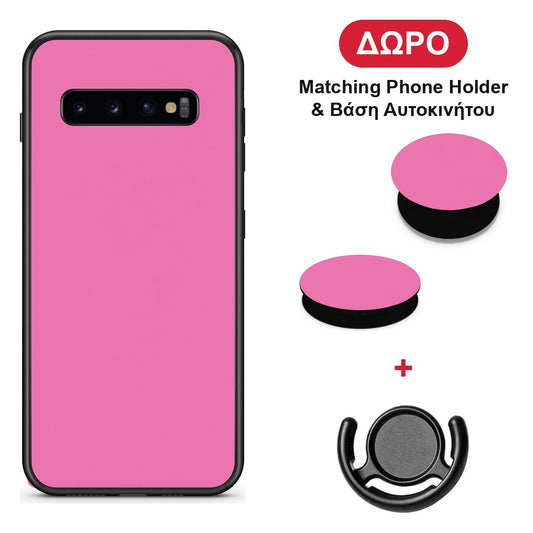 Rose Pink - Samsung Galaxy S10+ θήκη + Δώρο Phone Holder & Βάση Αυτοκινήτου