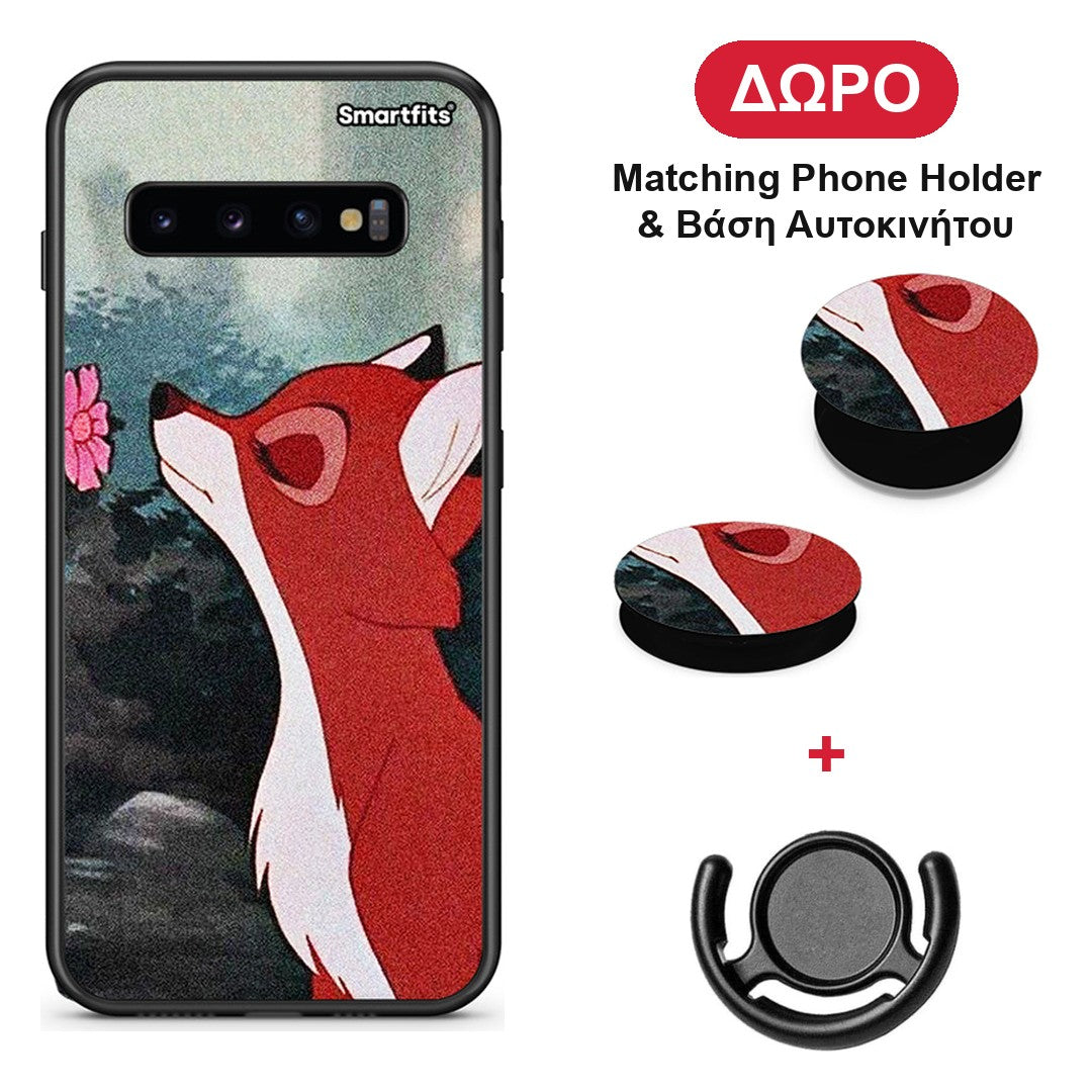 Tod And Vixey Love 2 - Samsung Galaxy S10+ θήκη + Δώρο Phone Holder & Βάση Αυτοκινήτου