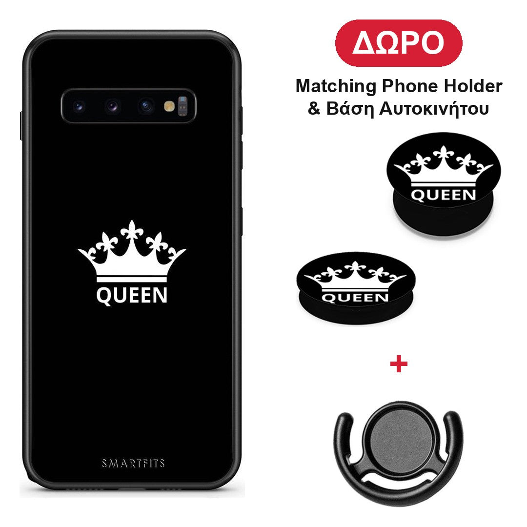 Valentine Queen - Samsung Galaxy S10+ θήκη + Δώρο Phone Holder & Βάση Αυτοκινήτου