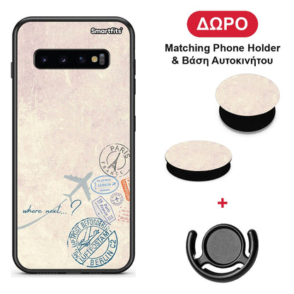 Where Next - Samsung Galaxy S10+ θήκη + Δώρο Phone Holder & Βάση Αυτοκινήτου