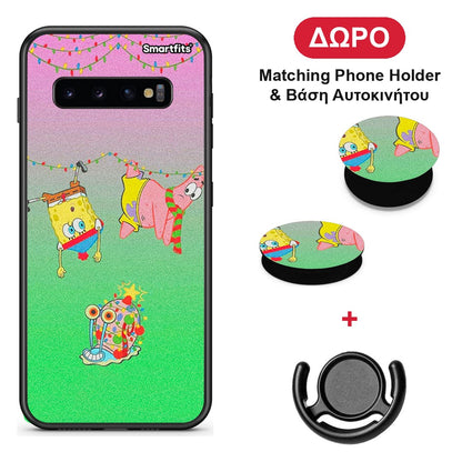 Xmas Lights - Samsung Galaxy S10+ θήκη + Δώρο Phone Holder & Βάση Αυτοκινήτου