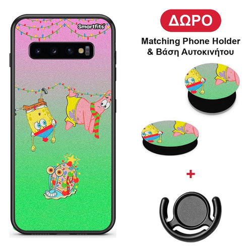 Xmas Lights - Samsung Galaxy S10+ θήκη + Δώρο Phone Holder & Βάση Αυτοκινήτου