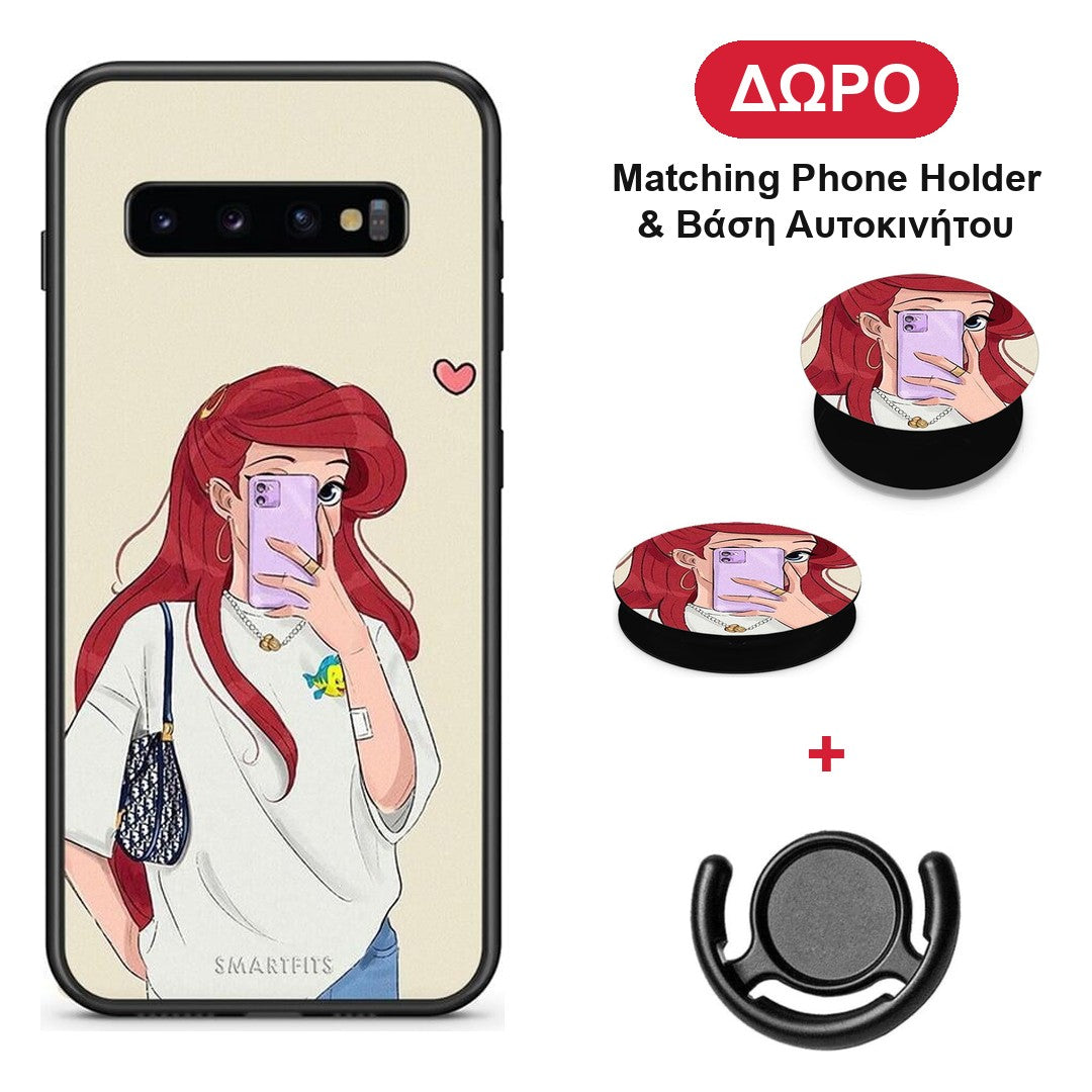 Walking Mermaid - Samsung Galaxy S10 θήκη + Δώρο Phone Holder & Βάση Αυτοκινήτου