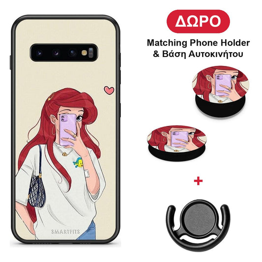 Walking Mermaid - Samsung Galaxy S10 θήκη + Δώρο Phone Holder & Βάση Αυτοκινήτου