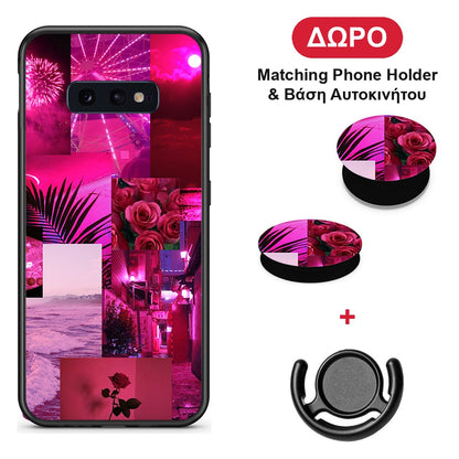 Collage Red Roses - Samsung Galaxy S10e θήκη + Δώρο Phone Holder & Βάση Αυτοκινήτου