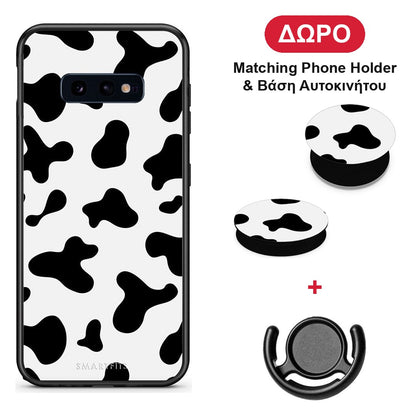 Cow Print - Samsung Galaxy S10e θήκη + Δώρο Phone Holder & Βάση Αυτοκινήτου