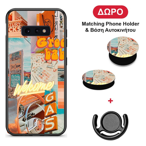 Groovy Babe - Samsung Galaxy S10e θήκη + Δώρο Phone Holder & Βάση Αυτοκινήτου