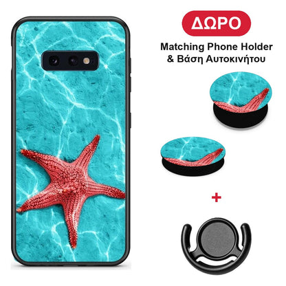 Red Starfish - Samsung Galaxy S10e θήκη + Δώρο Phone Holder & Βάση Αυτοκινήτου