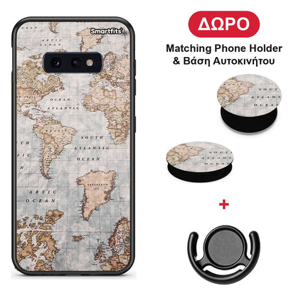 World Map - Samsung Galaxy S10e θήκη + Δώρο Phone Holder & Βάση Αυτοκινήτου